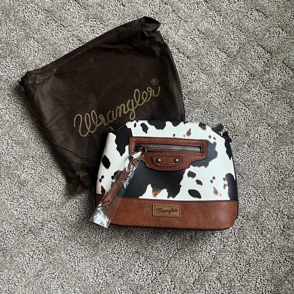 Wrangler Women's Brown and White Crossbody Bag